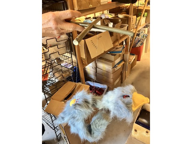 5 x pluche mobile vogel met jong - afbeelding 9 van  9