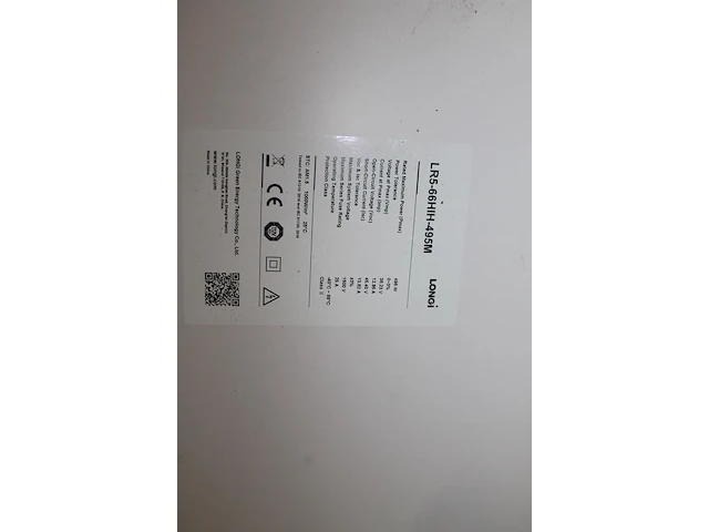5 zonnepanelen longi lr5-66hih-495m. afmeting 114 x 210 cm. - afbeelding 2 van  3