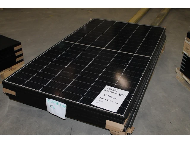 5 zonnepanelen longi lr5-66hih-495m. afmeting 114 x 210 cm. - afbeelding 3 van  3