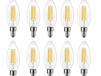 50 x c35 led- filament lamp – 6w – e14 – dimbaar – 2700k – warm wit - afbeelding 3 van  3