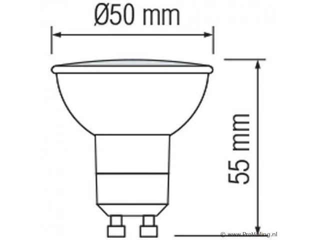 50 x led-spot gu10 – 5w – 6500k koud wit – ip20 - afbeelding 2 van  3