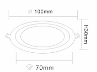 50 x tweekleurig led-paneel – wit / koud wit – 6w (3w + 3w) – aan/uit – binnen – smd – 100 mm - afbeelding 2 van  5
