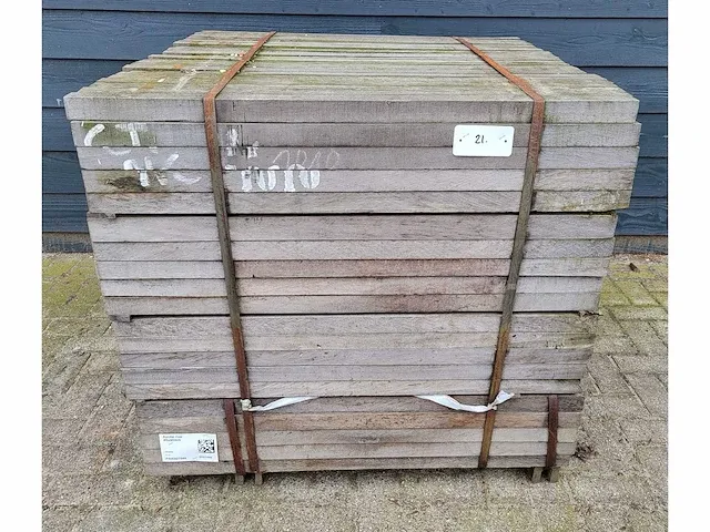 500 x azobe piketten 40 x 40mm lengte 100 cm - afbeelding 4 van  4