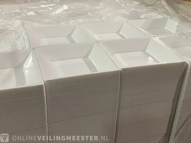 5000 vierkante dinerborden, serveerborden, grillborden wit - afbeelding 2 van  4