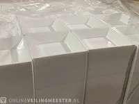 5000 vierkante dinerborden, serveerborden, grillborden wit - afbeelding 2 van  4