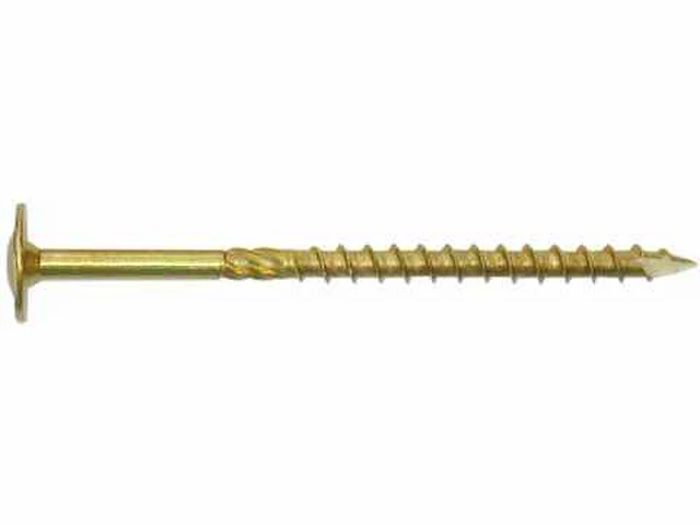 50x parco® tellerkopschroeven | 8,0 x 300 mm | geel-verzinkt | tx40 - afbeelding 1 van  3