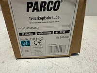 50x parco® tellerkopschroeven | 8,0 x 300 mm | geel-verzinkt | tx40 - afbeelding 2 van  3