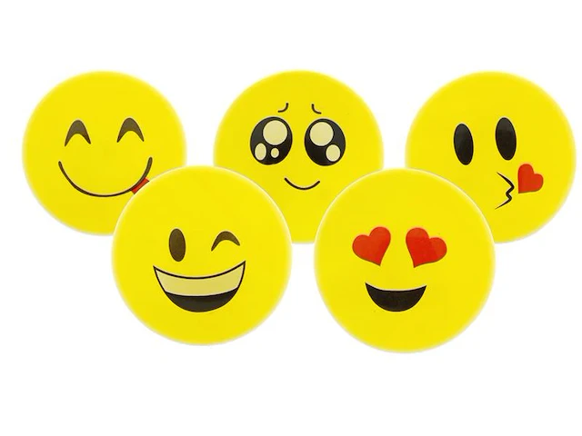 50x plastic voetbal smileys - afbeelding 1 van  3
