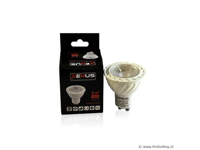 50xsled-pot gu10 – 6w – variabele intensiteit – 3000k warm wit – ip20 - afbeelding 2 van  6