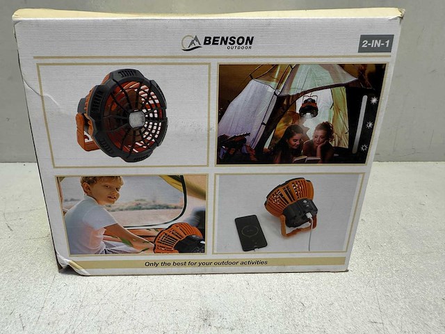 5200mah camping fan met led lantaarn , plafond tent fan met afstandsbediening , power bank , werkt op batterijen usb oplaadbaar fan , rotatie ou - afbeelding 2 van  2