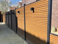 52x aluminium sleufpaal, schuttingpaal en toebehoren