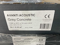 53,5m² hdm akoestische wandpanelen - betongrijs - 138,8x20,1 cm - afbeelding 7 van  8