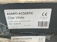 53,5m² hdm akoestische wandpanelen - clair white - 138,8x20,1 cm - afbeelding 7 van  8