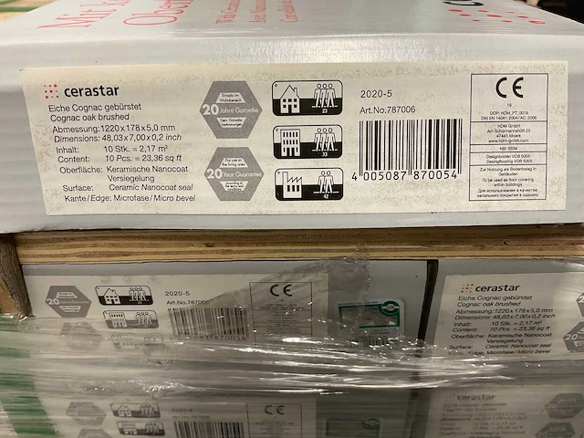 54,2m² cerastar cognac eiken composiet kliklaminaat - afbeelding 4 van  8