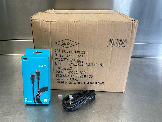 (54x) q-link hdmi kabel gold - 1,8 mtr - afbeelding 1 van  5