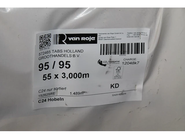 55 vurenhouten geschaafde balken 95 x 95 mm en lengte 300 cm (1,489 m3). let op! kavel is onderdeel van com... onderdeel van combinatiekavel combinatiekavel van kavels b246 t/m b250 zijnde 275 vurenhouten geschaafde balken 95 x 95 mm en lengte 300 cm (1,489 m3). - afbeelding 2 van  2