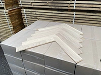 55,50 m2 eiken visgraat parketvloer - multiplank - white 70x440 mm