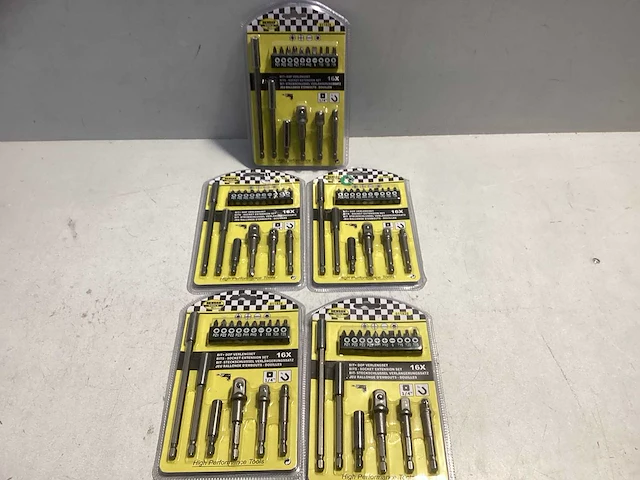 5x 15 delige bit + dop + verlengset - afbeelding 1 van  1