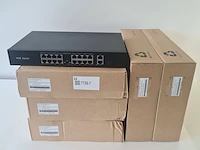 5x 19 poort ethernet switch met 16x poe