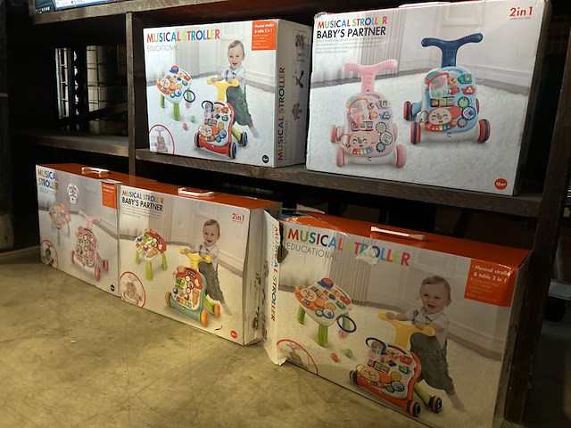 5x 2-in-1 baby walker/loopwagen (loopwagen en speeltafel) musical stroller - afbeelding 1 van  4