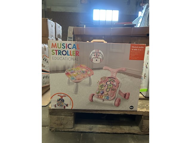 5x 2-in-1 baby walker/loopwagen (loopwagen en speeltafel), musical stroller - afbeelding 1 van  4