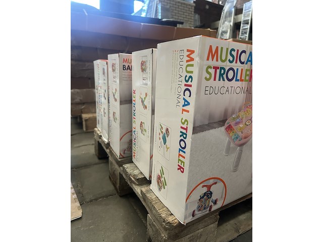 5x 2-in-1 baby walker/loopwagen (loopwagen en speeltafel), musical stroller - afbeelding 3 van  4