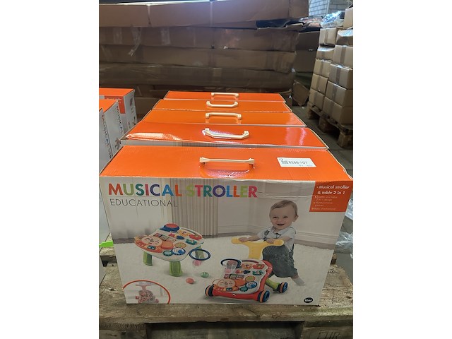 5x 2-in-1 baby walker/loopwagen (loopwagen en speeltafel), musical stroller - afbeelding 2 van  4