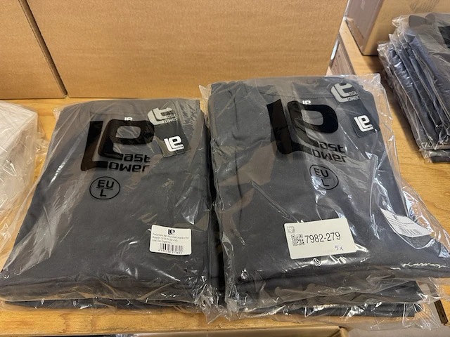 5x 5-pak heren shirt met lange mouwen maat l lower east - afbeelding 3 van  4