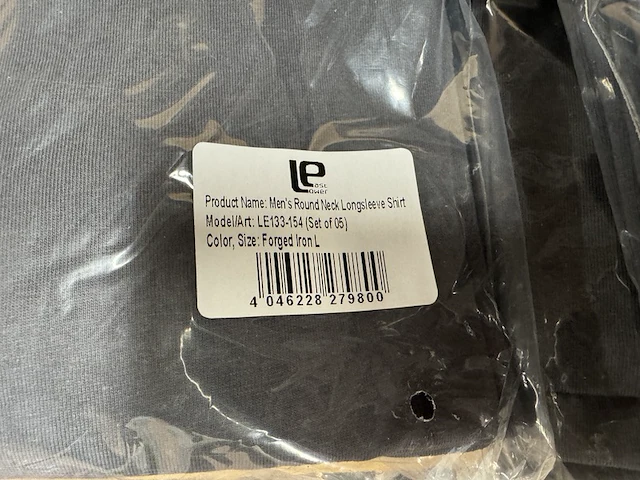 5x 5-pak heren shirt met lange mouwen maat l lower east - afbeelding 4 van  4