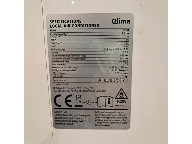 5x airco, eurom, tristar, coolfair, qlima - afbeelding 5 van  11