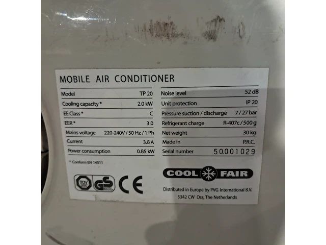 5x airco, eurom, tristar, coolfair, qlima - afbeelding 7 van  11