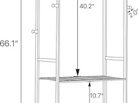 5x bamboe kledingrek/kapstok 70x30x170 cm i-wannahave - afbeelding 3 van  4