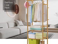 5x bamboe kledingrek/kapstok 70x30x170 cm i-wannahave - afbeelding 4 van  4