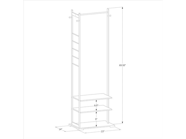 5x bamboe kledingrek/kapstok i-wannahave - afbeelding 3 van  3