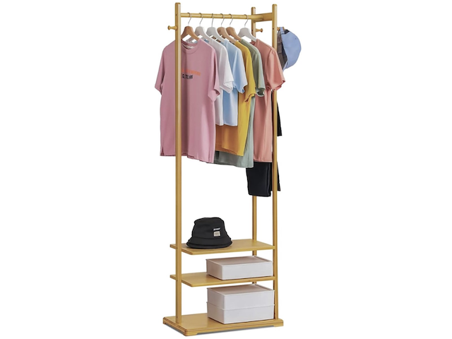 5x bamboe kledingrek/kapstok i-wannahave - afbeelding 1 van  3