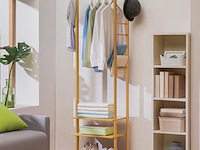 5x bamboe kledingrek/kapstok i-wannahave - afbeelding 2 van  3