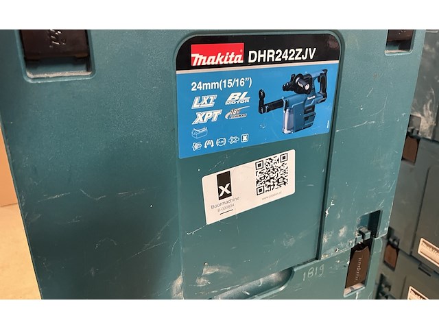 5x bouwgereedschap, 1x 18v accu, 1x lader, m-boxen makita, 1x djv182zj, 1x dhr242zjv, 1x dhs630zj, 2x ddf484rt3j - afbeelding 3 van  6