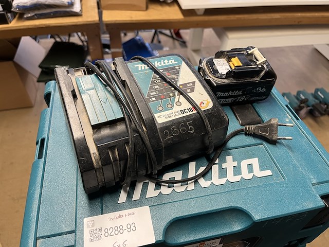 5x bouwgereedschap, 1x 18v accu, 1x lader, m-boxen makita, 1x djv182zj, 1x dhr242zjv, 1x dhs630zj, 2x ddf484rt3j - afbeelding 5 van  5