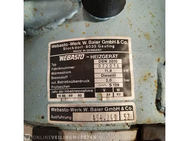 5x diesel kachel in onderdelen webasto - afbeelding 4 van  16