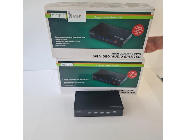 5x digitus dvi video splitter 4xpc digitus, dc-42211 - afbeelding 1 van  8