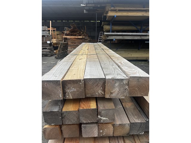 5x douglas paal | fijnbezaagd , 15 x 15 x 400 cm - afbeelding 2 van  3