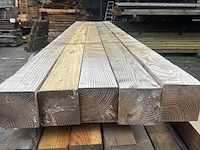 5x douglas paal | fijnbezaagd , 15 x 15 x 400 cm - afbeelding 2 van  3