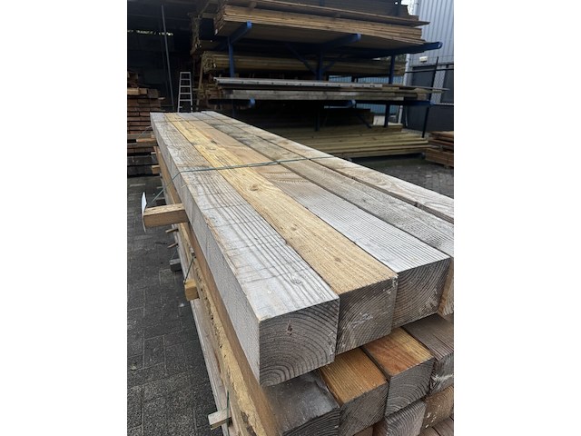 5x douglas paal | fijnbezaagd , 15 x 15 x 400 cm - afbeelding 3 van  3