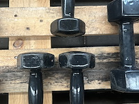 5x dumbbell set 2x 1kg, 2x 3kg, 2x 3kg, 2x 6kg, 2x 7kg, 1x los 5 kg, 1x los 10kg active panther - afbeelding 3 van  6