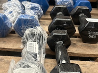 5x dumbbell set 2x 3kg, 2x 5kg, 2x 6kg, 2x 8kg, 2x 10kg active panther - afbeelding 4 van  4