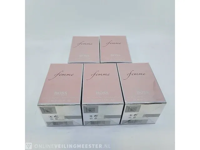 5x eau de parfum, 75 ml hugo boss, femme, vaporisateur spray - afbeelding 3 van  4