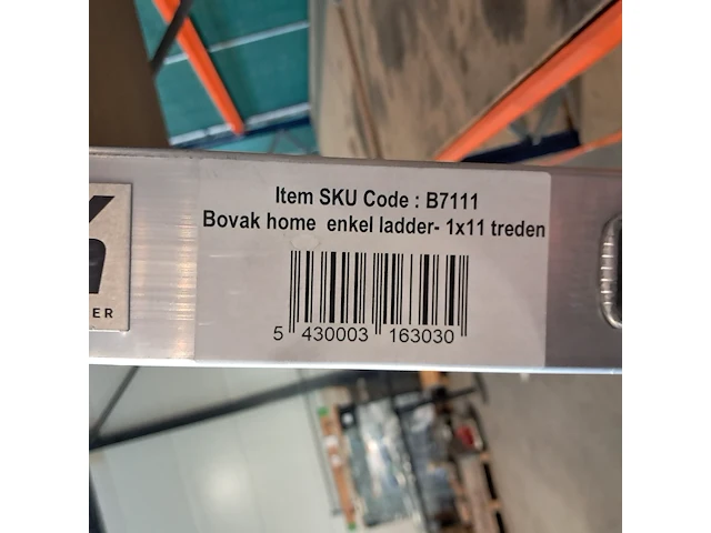 5x enkele ladder 11 treden aluminium, grijs / chroom, 2022 - afbeelding 3 van  3