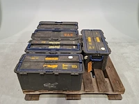 5x gereedschapskoffer met inhoud, o.a. fluke, stanley - afbeelding 1 van  12