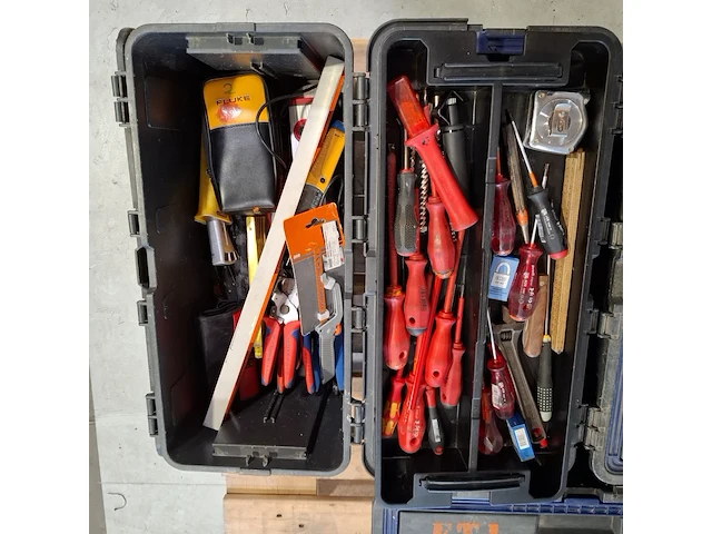 5x gereedschapskoffer met inhoud, o.a. fluke, stanley - afbeelding 3 van  8