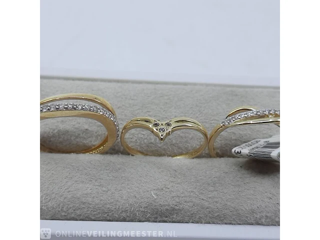 5x gouden ring, 14 karaats - afbeelding 11 van  17